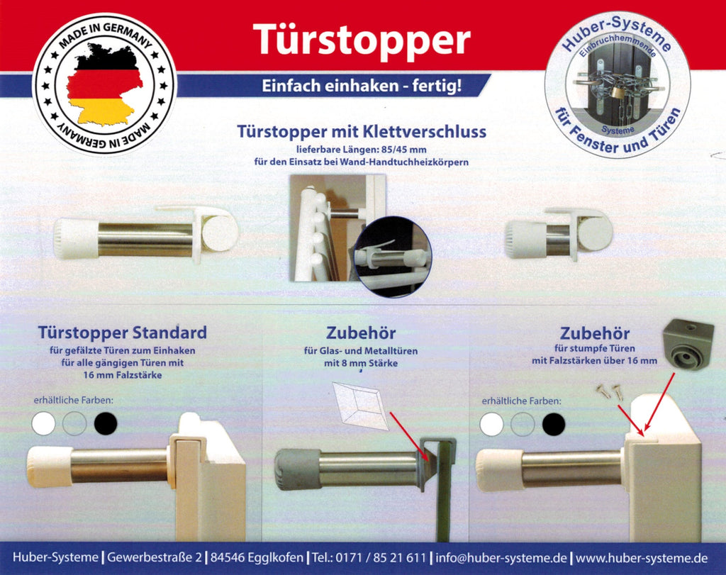 Türblattstopper 85 mm grau