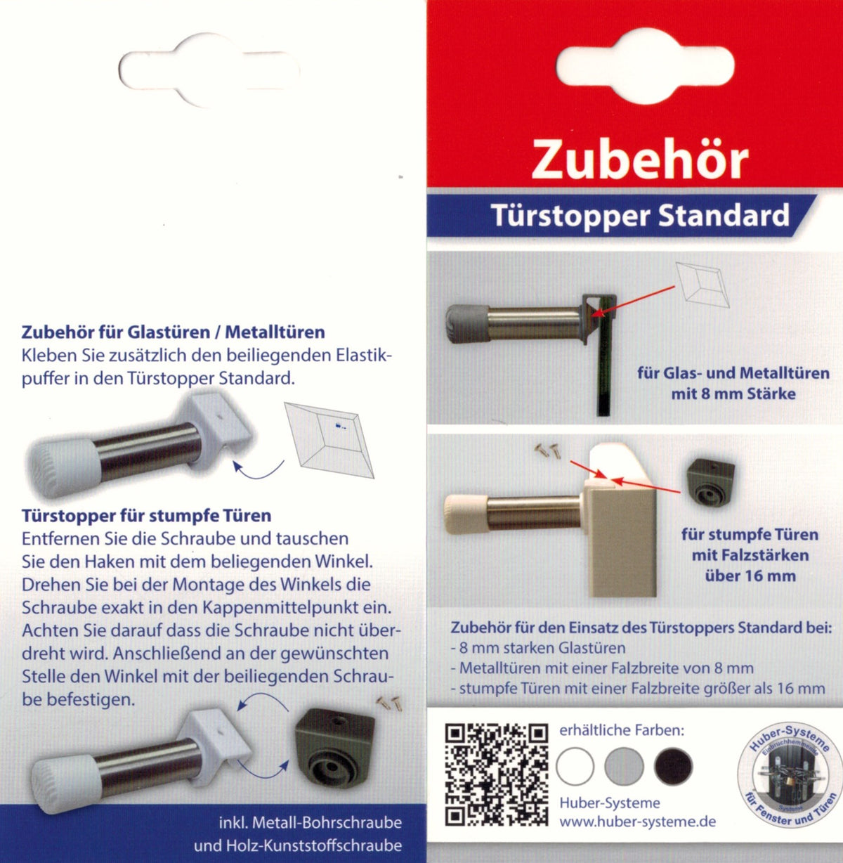 Türblattstopper Standard Zubehör schwarz für