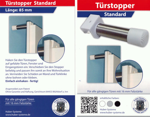 Türblattstopper 85 mm ganz weiß