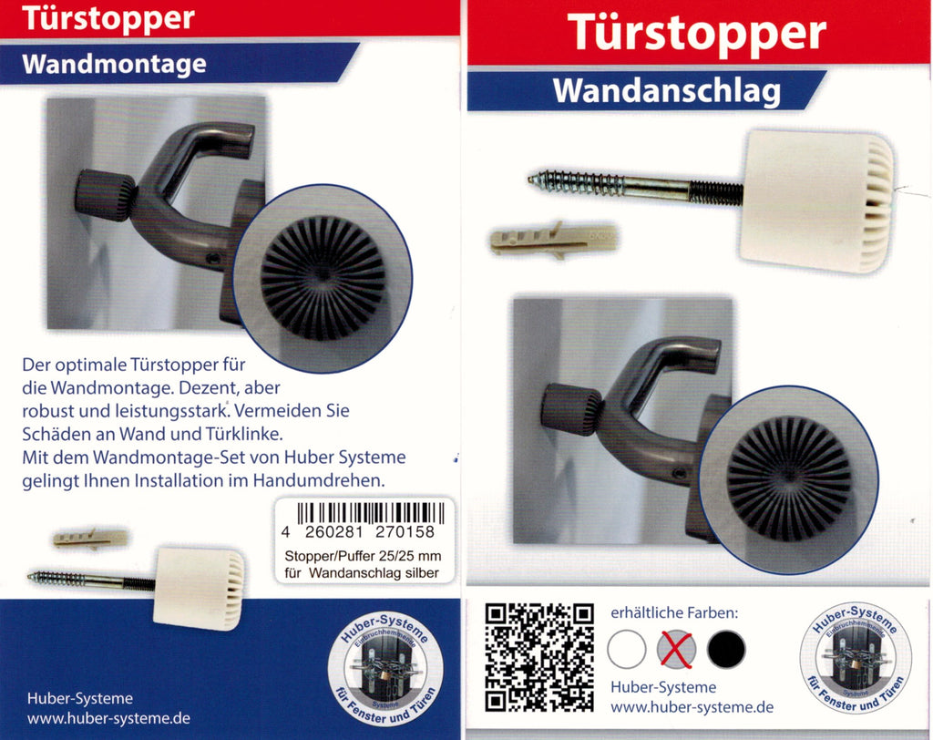 Türstopper Wandanschlag 25 mm schwarz